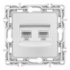Розетка ethernet rj-45 без рамки arte milano am-217 217.45-2.silver